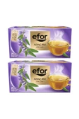 Efor Adaçayı Çayı 20li 2li Set - Bardak Poşet Çay - Bitki Çayı - 40 Adet - 1