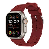 Apple Watch Ultra Ultra 2 49mm KRD-92  Metal Tokalı Silikon Kordon thumbnail 1