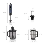 KORKMAZ A447-13 MİA MEGA DELUXE BLENDER SET AZURA/KROM - 2