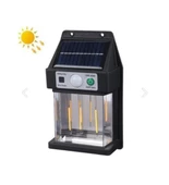 GOLD SİLVER GÜNEŞ ENERJİLİ SENSÖRLÜ DUVAR APLİĞİ SARI IŞIK 10W - 1