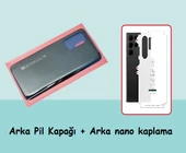 Xiaomi Mi 10T Mİ 10T Pro Arka Pil Batarya Kapağı + nano arka kaplama (CAM) SİYAH - 1