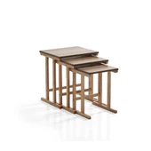 Peony Üçlü Zigon Sehpa | Ceviz | Kayın Sehpa thumbnail 1