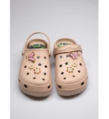 Taş ve Toka Detaylı Jel Tabanlı Masaj Özellikli Eva Bej Doktor Sandalet - 1