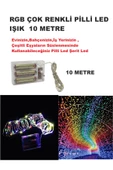 RGB ÇOK IŞIKLI  PİLLİ LED IŞIK 10M  EV, BAHÇE, OFİS , ÇEŞİTLİ EŞYA SÜSLEME LED ŞERİT IŞIK LED - 1