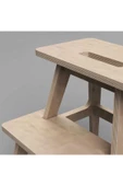 Woodesk  Pikola, Ahşap Merdiven, Tabure Ve Raflı Sehpa, Natural Renk, Cpt3001-47 - 5