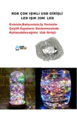 USB GİRİŞLİ RGB ÇOK IŞIKLI  LED IŞIK 20 METRE EV, BAHÇE, OFİS , ÇEŞİTLİ EŞYA SÜSLEME ŞERİT LED - 1