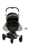 Yoyko Spin 360 Derece Dönebilen Bebek Arabası Siyah Rose Kasa - 3