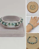 Amazonit Taşı Tasarım Bileklik (55872) - 1