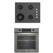 Altus 2'li Gri Cam Ankastre Set 189 Dg Woklu - 322 G Turbo Fırın thumbnail 1