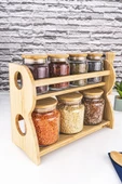 Bambum  Bench - 8 Parça 2 Katlı Standlı Baharatlık Seti - 1