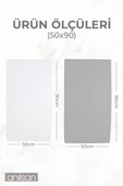 4'lü Gri-Beyaz El Havlusu - 50x90 Cm, 225 Gr, %100 Pamuk, Spa Ve Otel Havlusu - 4