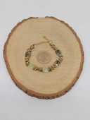 Prehnit (Prinayt) Taşı Tasarım Bileklik (55896) thumbnail 5