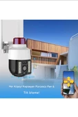 QASUL Wifi IP PTZ Kamera Açık Kamera Mini Akıllı Ev 360 Otomatik İzleme Wifi Alarm Led Kamera - 3