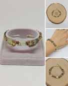 Prehnit (Prinayt) Taşı Tasarım Bileklik (55896) thumbnail 1