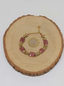 Çilek Kuvars Taşı Tasarım Bileklik (55908) thumbnail 5