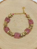 Çilek Kuvars Taşı Tasarım Bileklik (55908) thumbnail 4