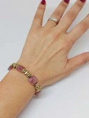 Çilek Kuvars Taşı Tasarım Bileklik (55908) thumbnail 3