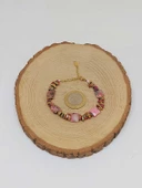 Rodonit Taşı Tasarım Bileklik (55898) - 5