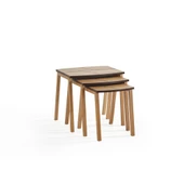 Hardwood Üçlü Zigon Sehpa | Ceviz | Kayın Sehpa - 1