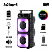 Polygold LF1576 Rgb Ledli Mikrofonlu Radyolu Bluetooth Hoparlör - 2