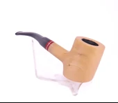 Pipsan Poker Kırmızı Bilezik 9mm Filtreli Çift Ağızlıklı Pipo - Naturel - 4