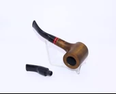 Pipsan Poker Kırmızı Bilezik 9mm Filtreli Çift Ağızlıklı Pipo - Yeşil - 6