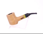 Pipsan Poker Sarı Bilezik 9mm Filtreli Çift Ağızlıklı Pipo - Naturel - 7