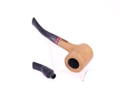 Pipsan Poker Kırmızı Bilezik 9mm Filtreli Çift Ağızlıklı Pipo - Naturel - 6