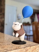 Balon Tutan Sevimli Ayı Figürü thumbnail 5