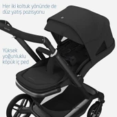 Maxi-Cosi Fame Portbebeli Led Işıklı Entegre Telefon Şarj Üniteli Premium Bebek Arabası Twillic Black - 7