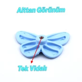 Plastik Kulp Mavi Mobilya Çoçuk Odası Kız Erkek Dolap Kapak Kulpu Dekoratif Çekmece Kulbu 1 ADET thumbnail 4