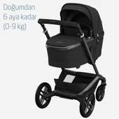 Maxi-Cosi Fame Portbebeli Led Işıklı Entegre Telefon Şarj Üniteli Premium Bebek Arabası Twillic Black - 9