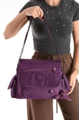 Çapraz Askılı Ultra Hafif Çok Cepli Bayan Omuz Çantası Mor (Model: 571-6N) - 1