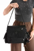571 collections Çapraz Askılı Ultra Hafif Çok Cepli Bayan Omuz Çantası Siyah (Model: 571-6N) thumbnail 1
