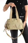 Ultra Hafif Su Geçirmez Çok Cepli Omuz Çantası Krem (Model: 571-5M) - 1