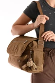 Çapraz Askılı Ultra Hafif Çok Cepli Bayan Omuz Çantası Taba (Model: 571-6N) - 2
