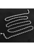 Burgu Örgü Erkek Çelik Zincir Kolye 3,5 MM 65 CM - 3