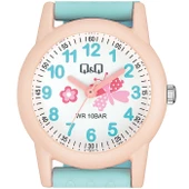 Q&Q VR99J015Y Kelebek Çiçek Desenli Su Geçirmez Kız Çocuk Kol Saati - 5