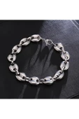 Kahve Çekirdeği Model Çelik Erkek Bileklik 8 mm - 2
