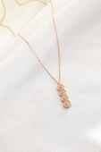 925 Ayar Suyolu Rose Gold Gümüş Kolye thumbnail 2