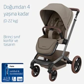Maxi-Cosi Fame Portbebeli Led Işıklı Entegre Telefon Şarj Üniteli Premium Bebek Arabası Twillic Truffle - 4