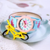 Q&Q VR99J015Y Kelebek Çiçek Desenli Su Geçirmez Kız Çocuk Kol Saati - 7