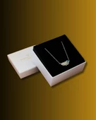 Aquamarin Taşı Lusso Yaprak Model Diamond Kadın Gümüş Kolye - 3