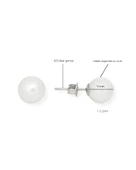 Doğal Su İncisi Kadın Stylish Evening Dress Gümüş Küpe 9 MM thumbnail 4