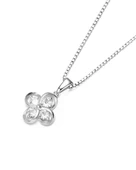 Luck Serisi Flower Dört Tektaş Yonca Model Gümüş Kadın Kolye thumbnail 2