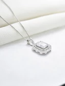 Pırlanta Model Baget Taşlı Attractive Gümüş Kadın Kolye thumbnail 3