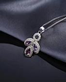 Ametist Taşı Damla Kadın Meditation Energy Gümüş Kolye thumbnail 3