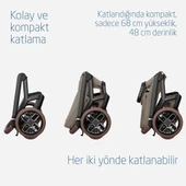 Maxi-Cosi Fame Portbebeli Led Işıklı Entegre Telefon Şarj Üniteli Premium Bebek Arabası Twillic Truffle - 8