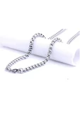 İç İçe Geçmeli Çelik Erkek Kolye Zincir 3mm 65cm - 2