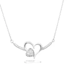 Luck Serisi Işıltılı Kalbim Gümüş Kadın Kolye thumbnail 1